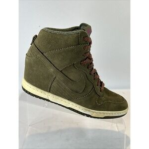 Nike Dunk Sky Hi Hidden Wedge Medium Olive Women's Size 7 Sneakers 528899-200